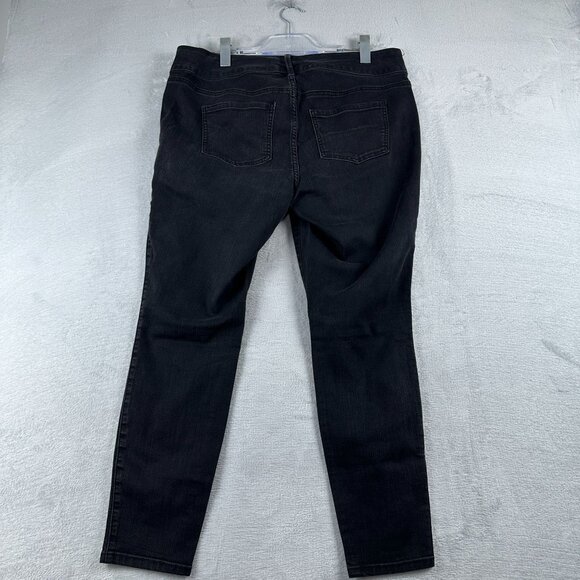 Torrid Skinny Jeans Womens Size 16R Mid Rise Ankle Slim Button Fly Black - Picture 2 of 12